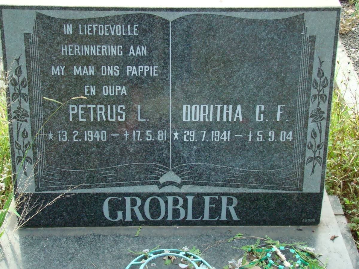 GROBLER Petrus L. 1940-1981 &amp; Doritha C.F. 1941-2004