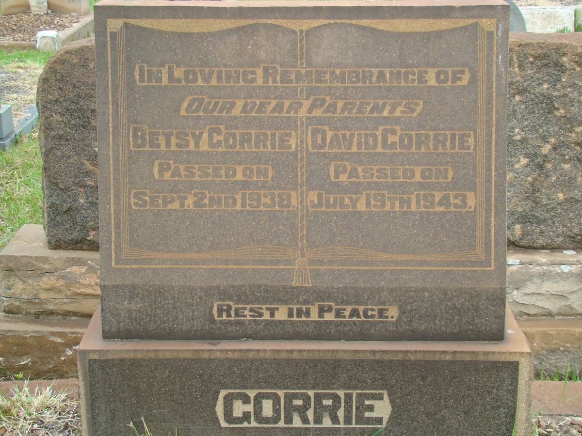 GORRIE David -1943 &amp; Betsy -1938