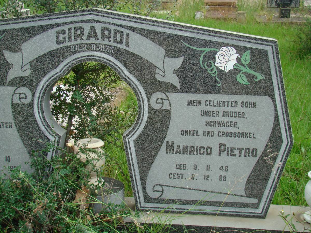 GIRARDI Manrico Pietro 1948-1988