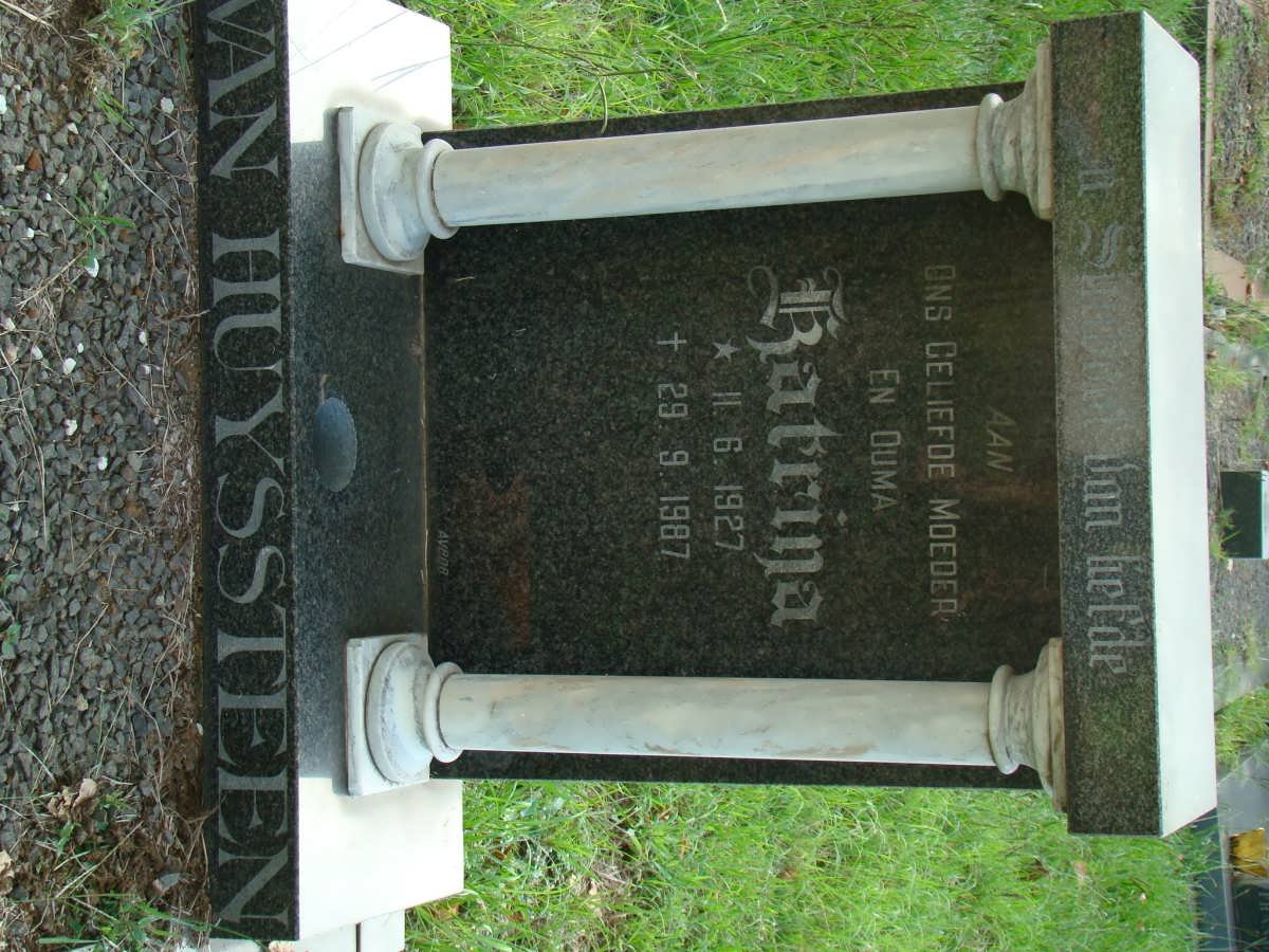 HUYSSTEEN Katrina, van 1927-1987