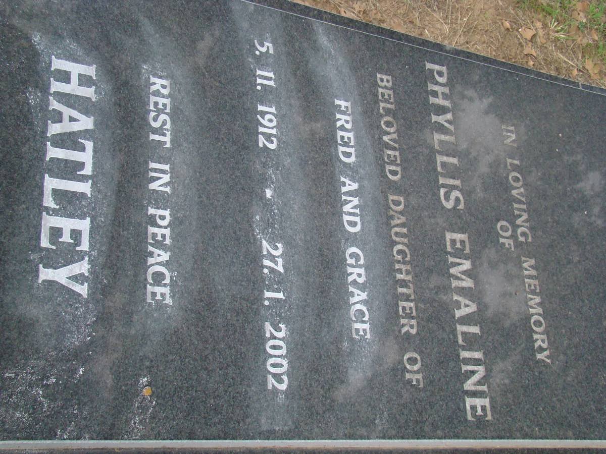 HATLEY Phyllis Emaline 1912-2002