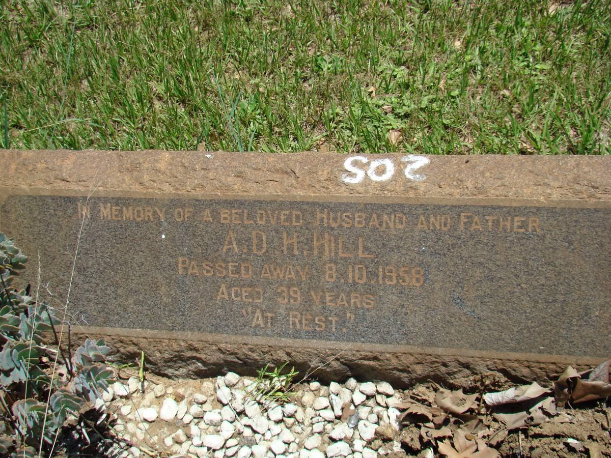 HILL A.D.H. -1958