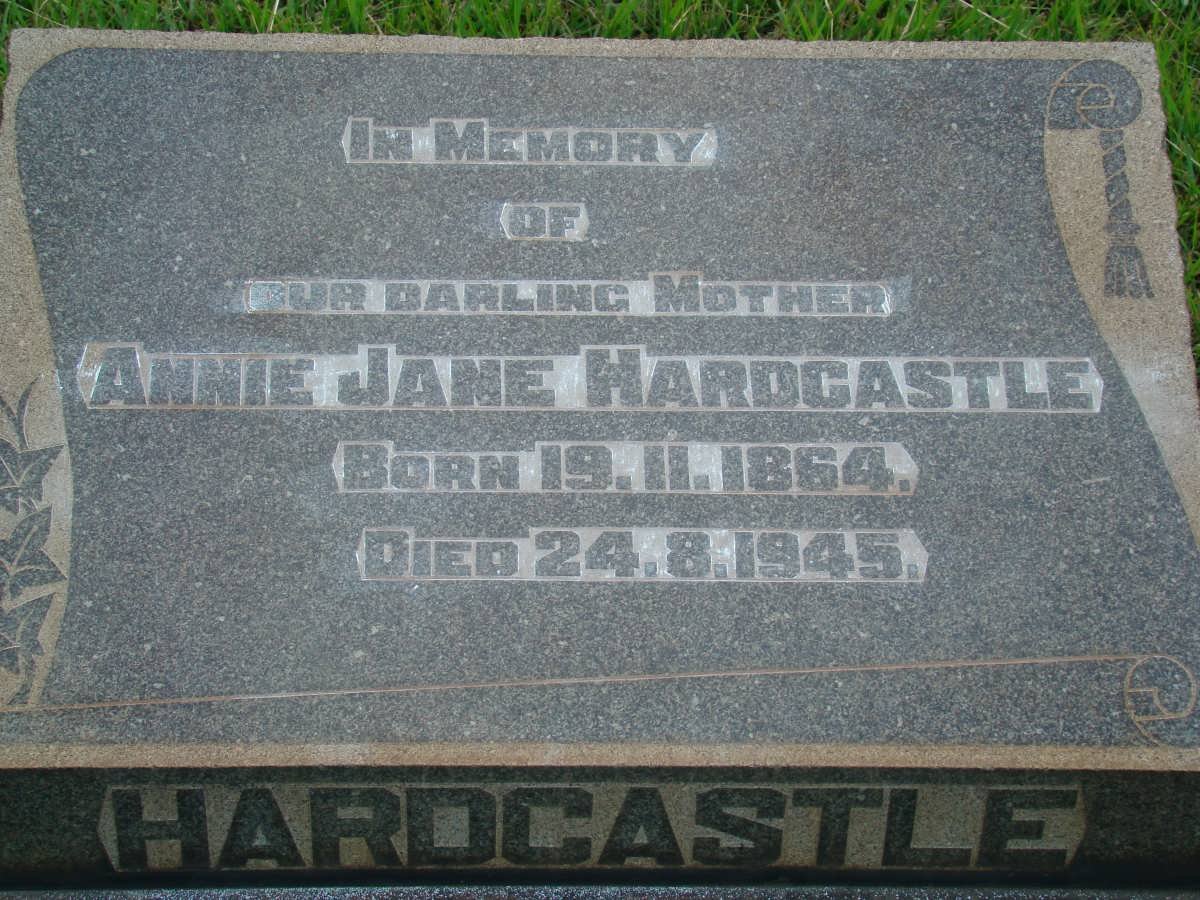 HARDCASTLE Annie Jane 1864-1945