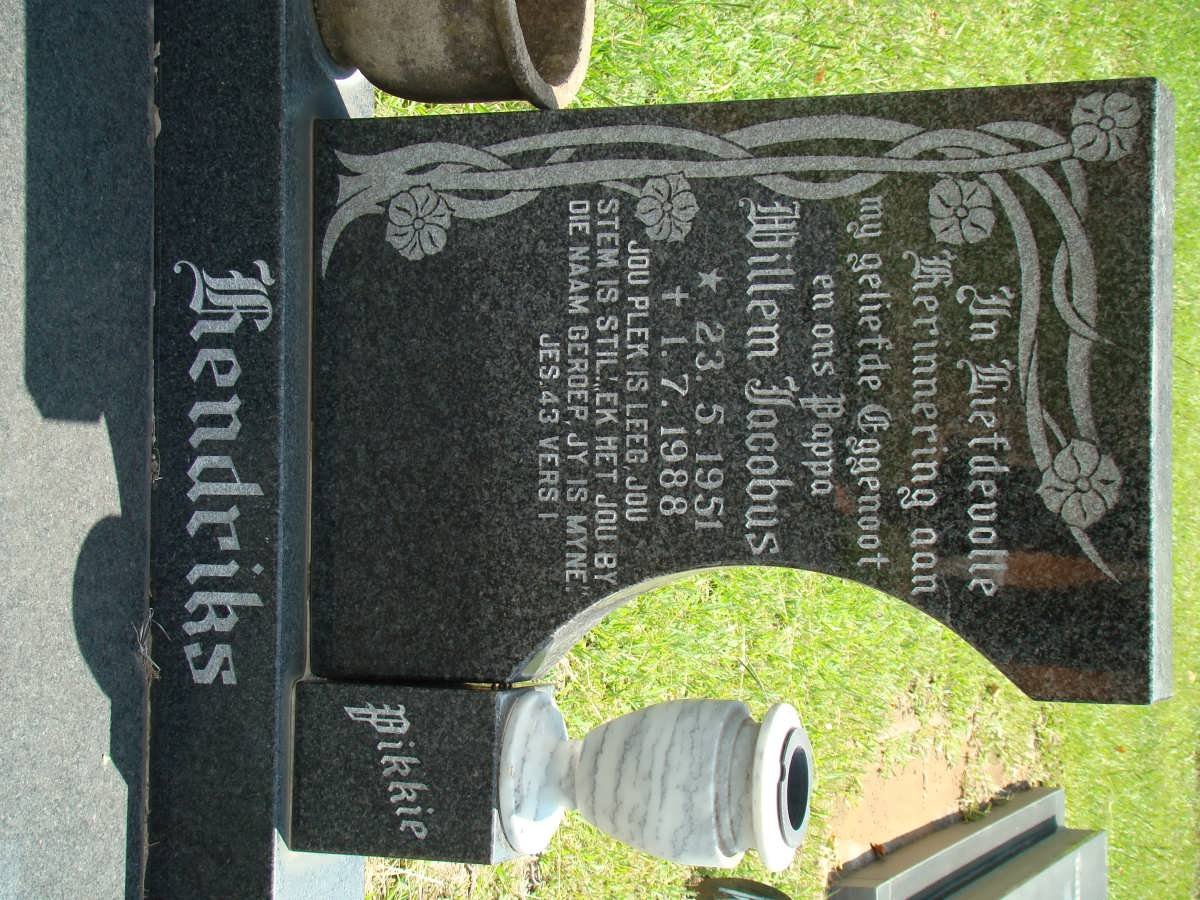 HENDRIKS Willem Jacobus 1951-1988