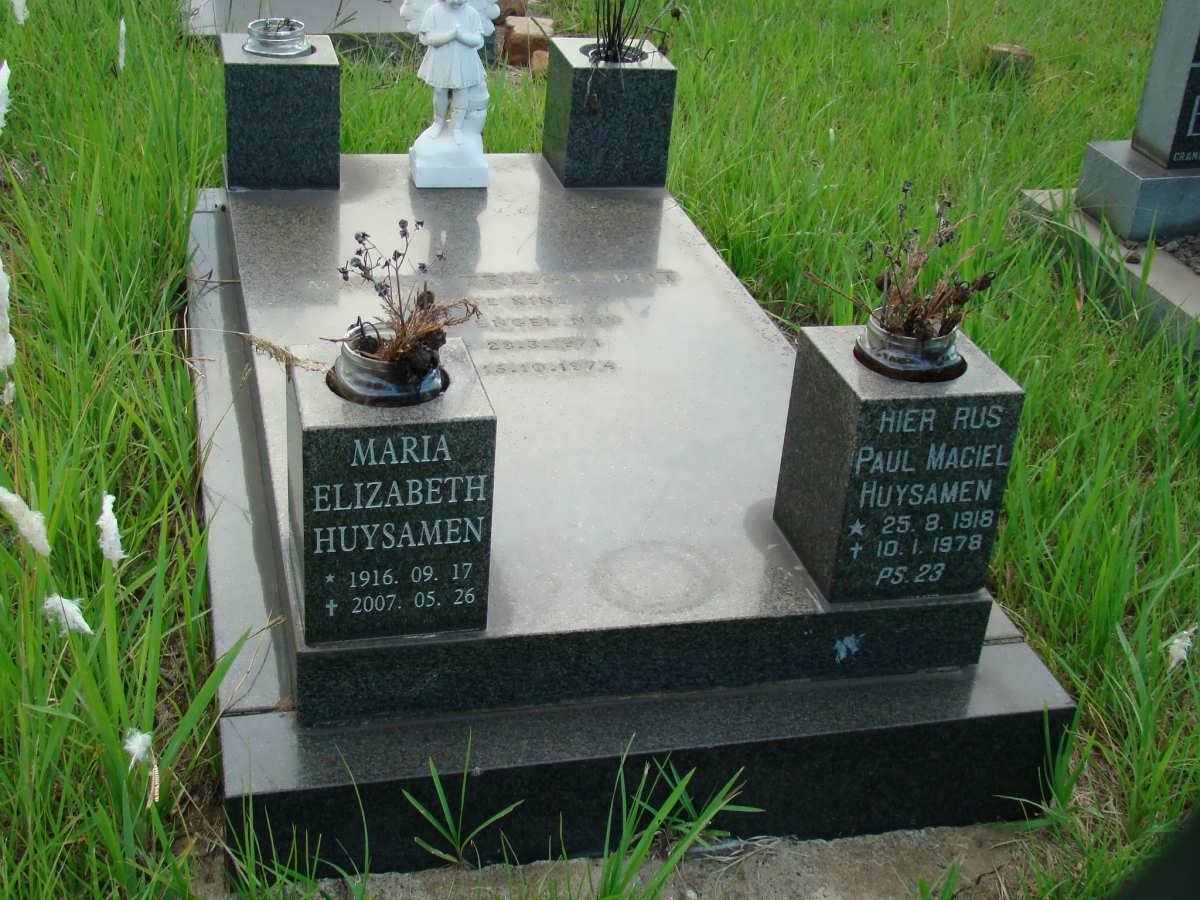 HUYSAMEN Paul Magiel 1918-1978 &amp; Maria Elizabeth 1916-2007