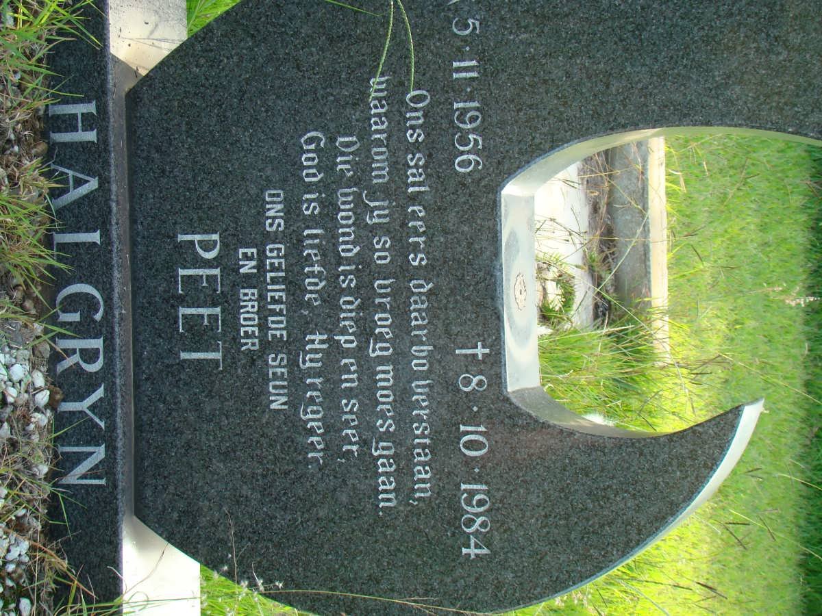 HALGRYN Peet 1956-1984