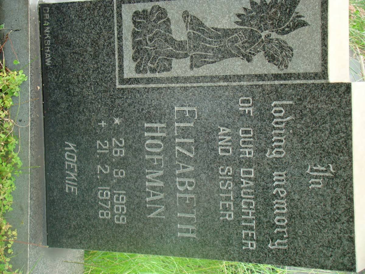 HOFMAN Elizabeth 1969-1978