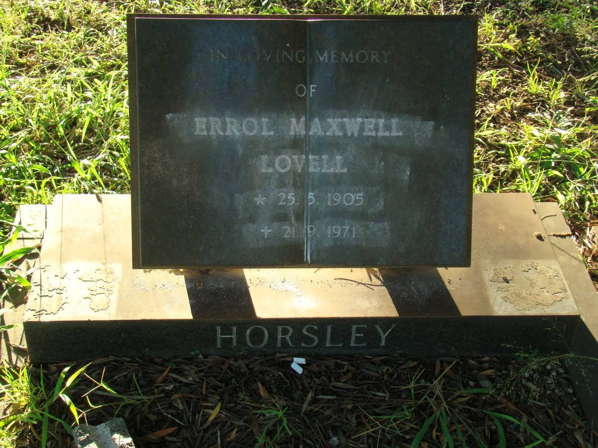 HORSLEY Errol Maxwell Lovell 1905-1971