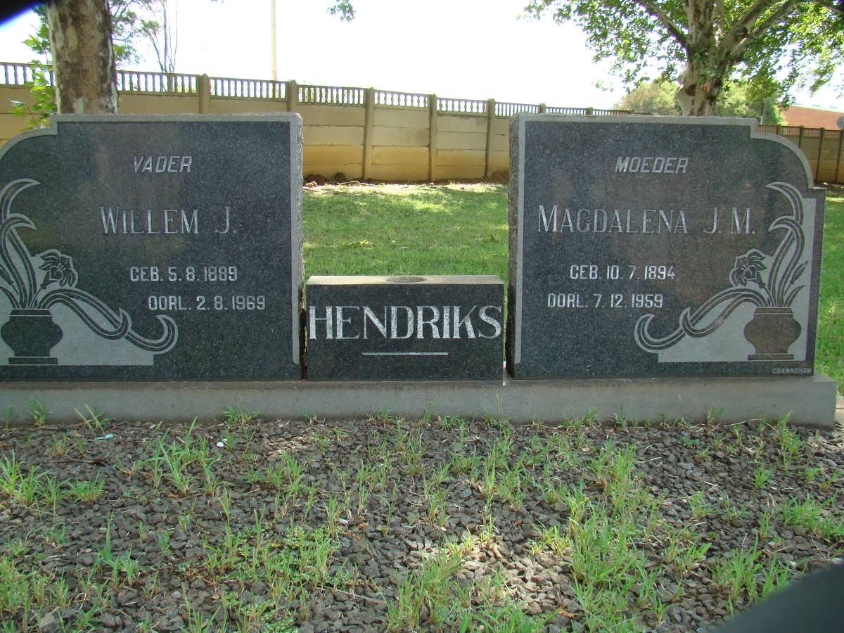HENDRIKS Willem J. 1889-1969 &amp; Magdalena J.M. 1894-1959