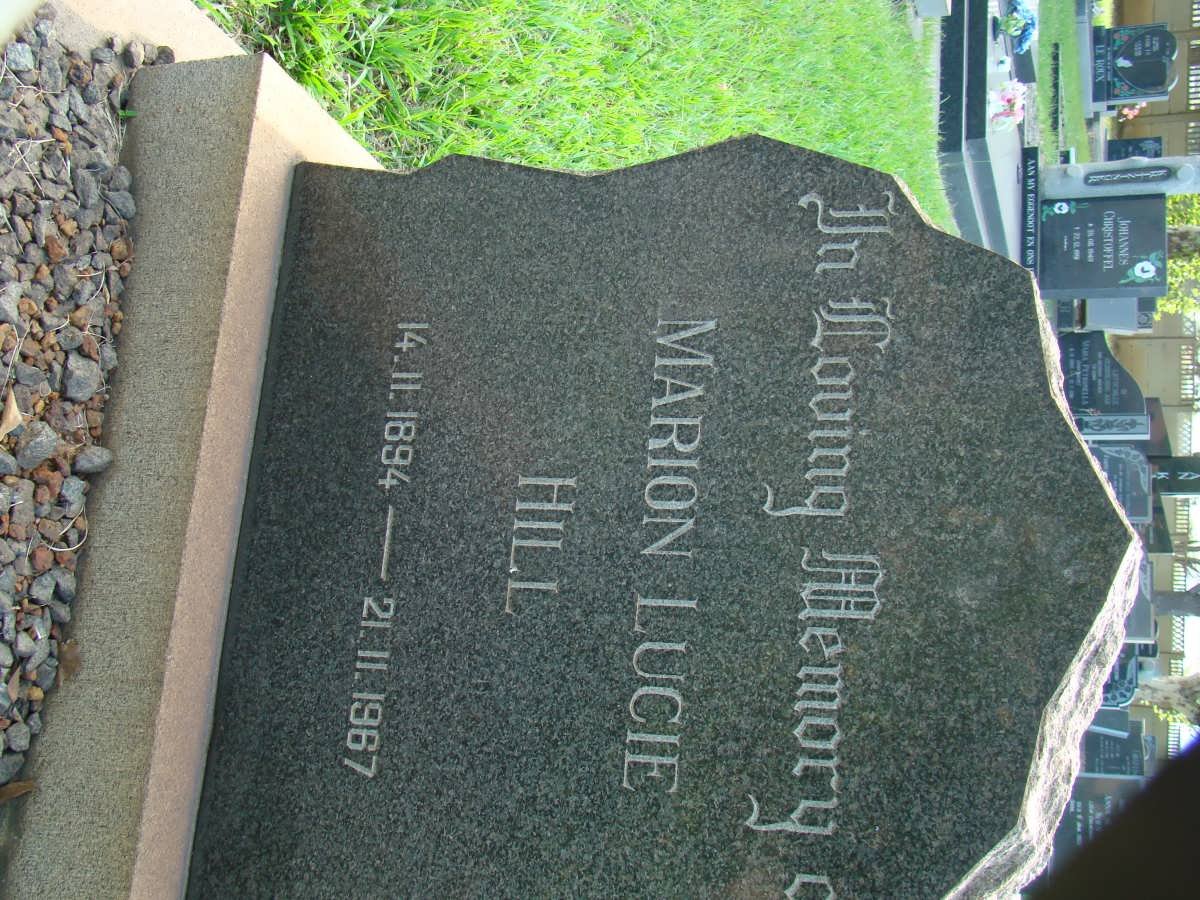 HILL Marion Lucie 1894-1967