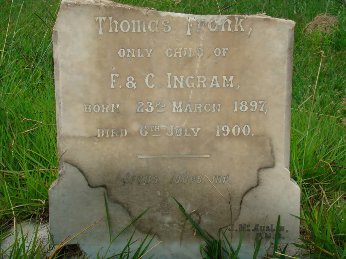 INGRAM Thomas Frank 1897-1900