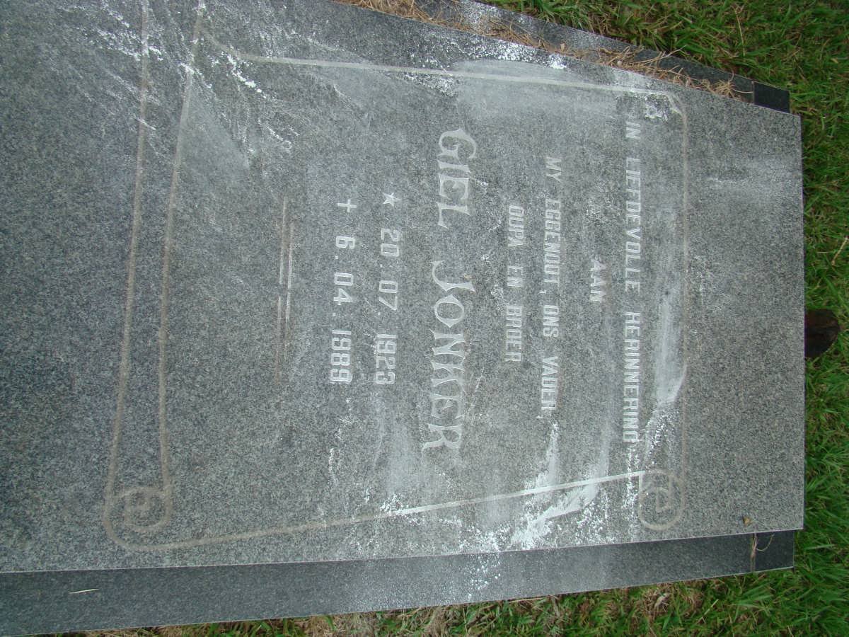 JONKER Giel 1923-1989