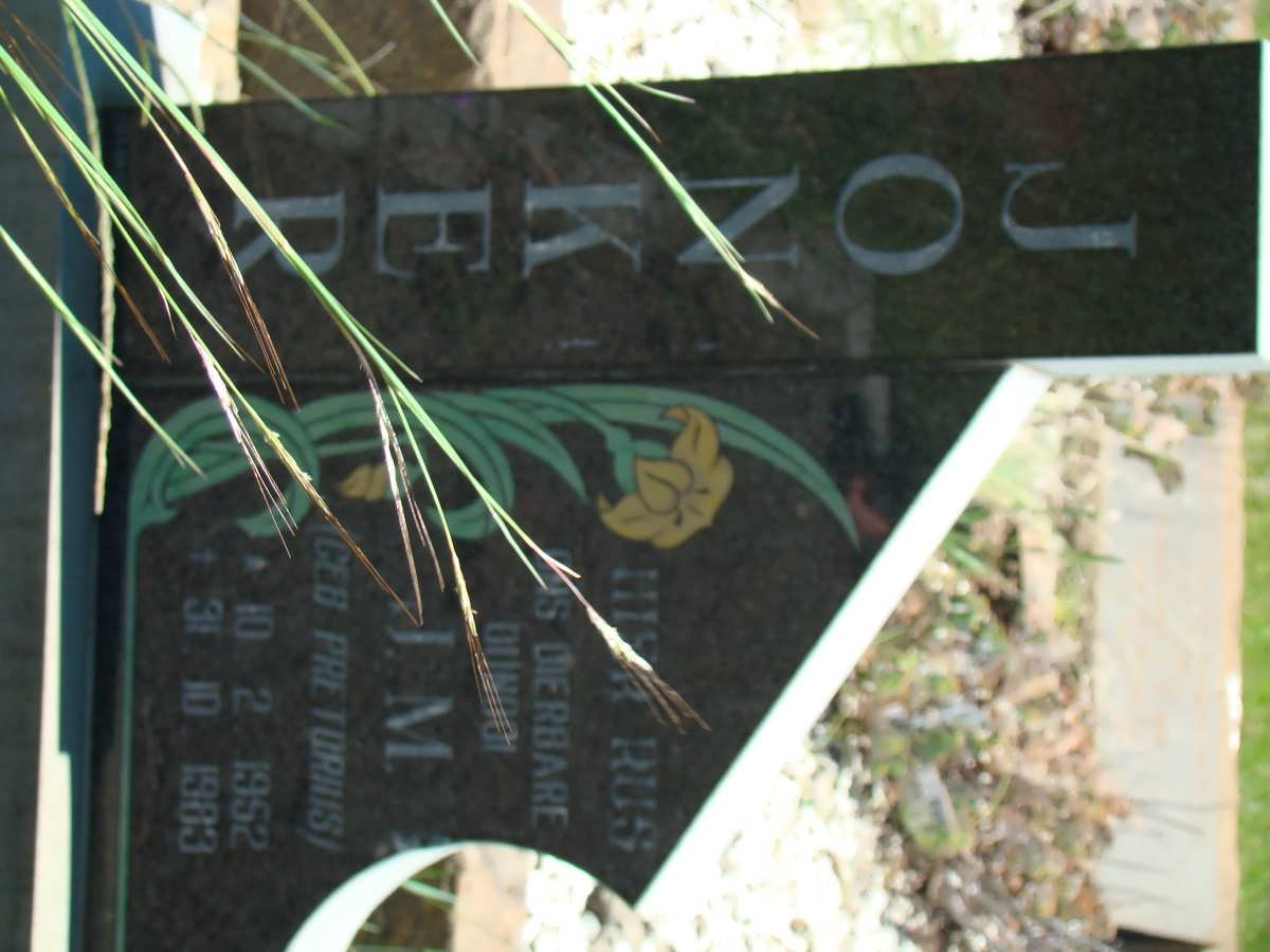 JONKER J.M. nee PRETORIUS 1952-1983