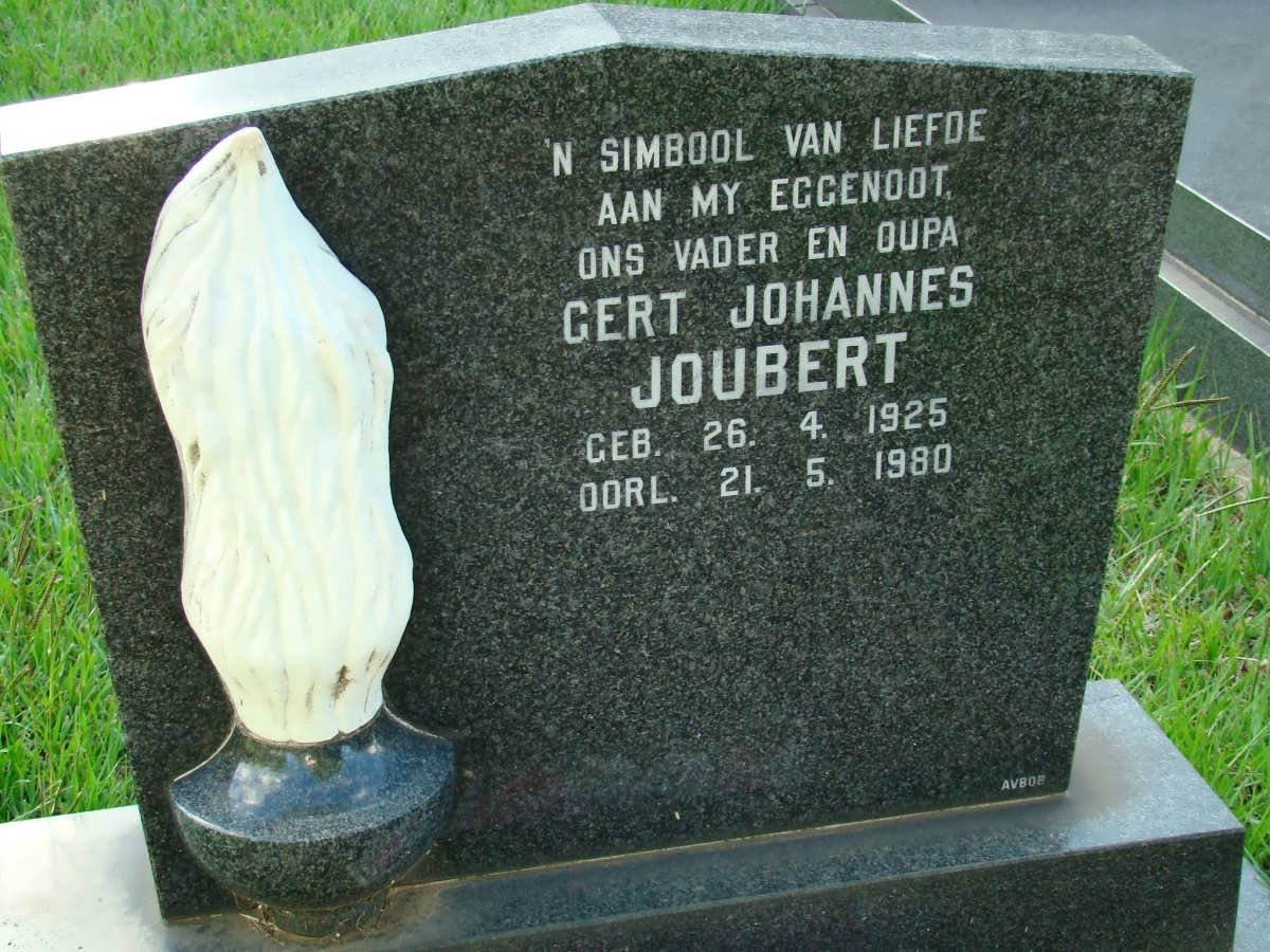 JOUBERT Gert Johannes 1925-1980