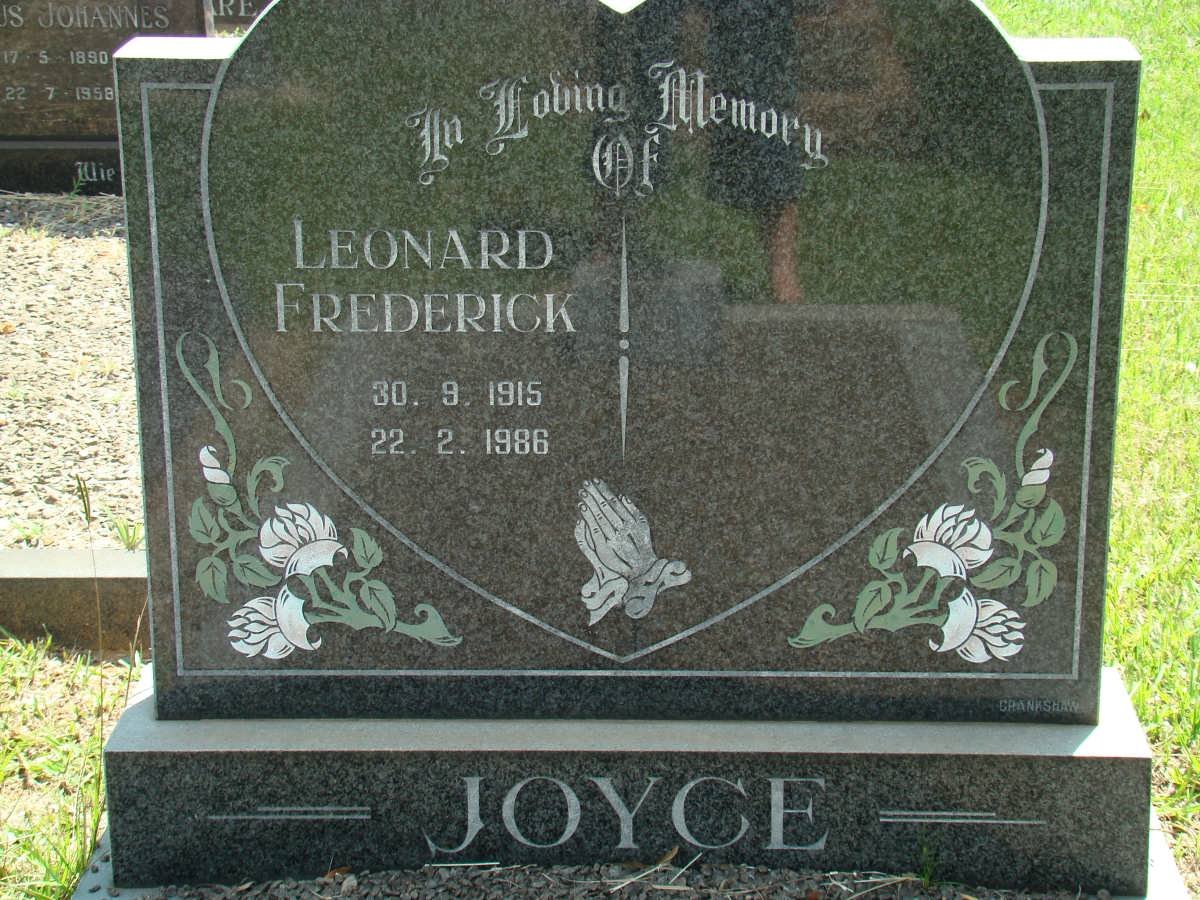 JOYCE Leonard Frederick 1915-1986