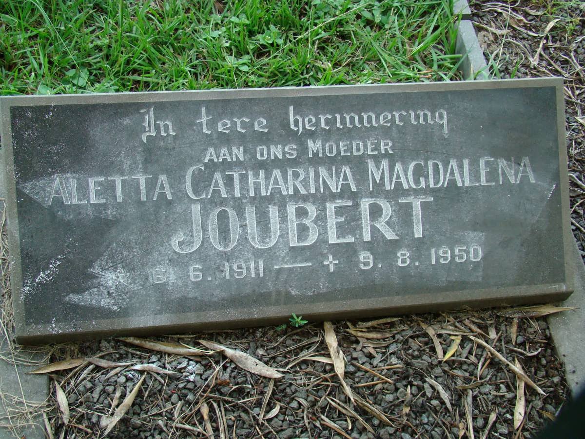 JOUBERT Aletta Catharina Magdalena 1911-1950