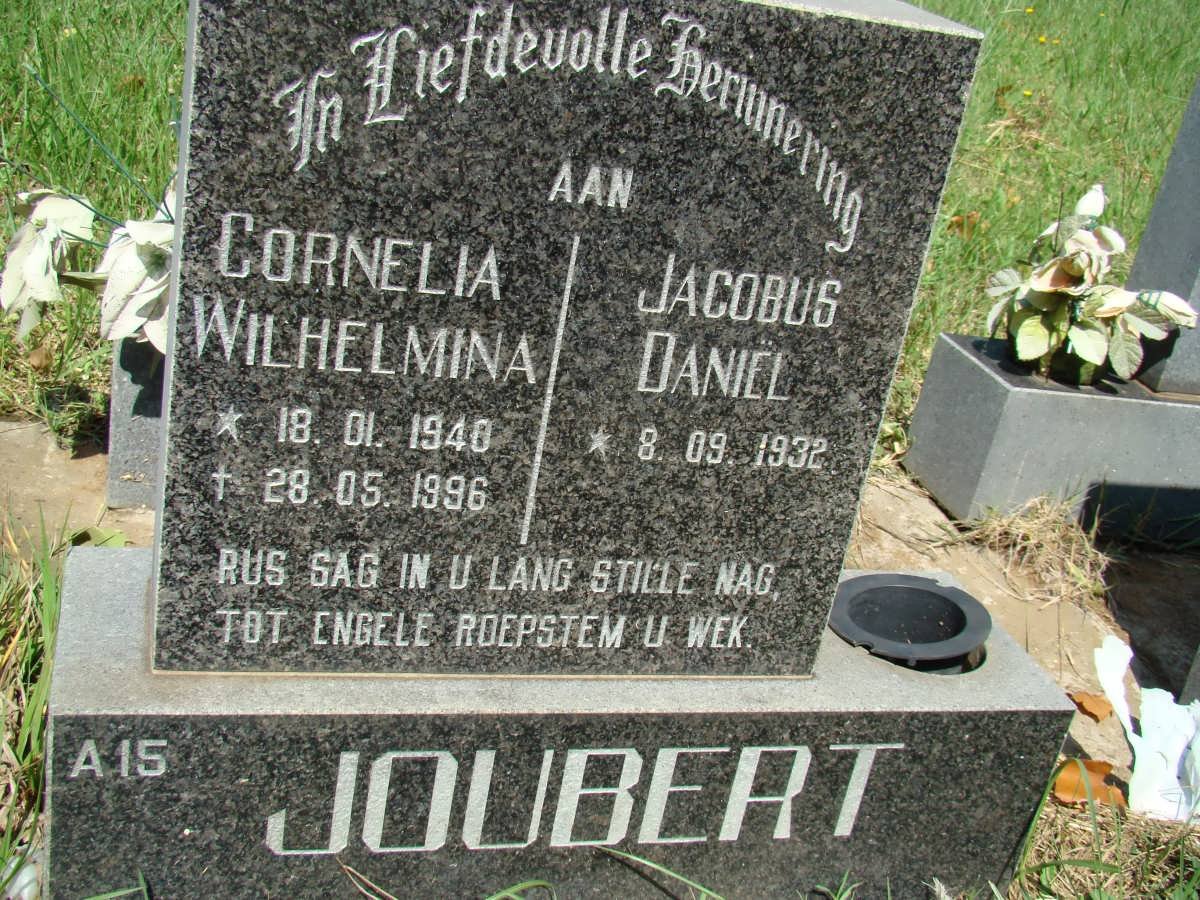 JOUBERT Jacobus Daniel 1932 &amp; Cornelia Wilhelmina 1946-1996