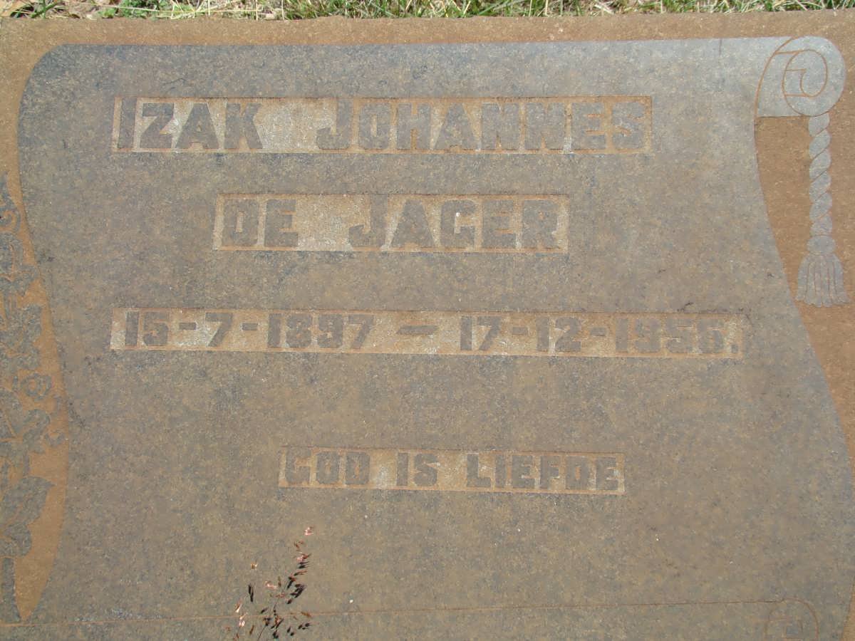 JAGER Izak Johannes, de 1897-1956