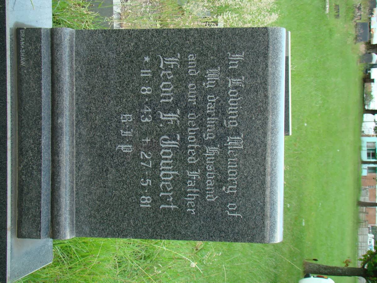 JOUBERT Leon F. 1943-1981