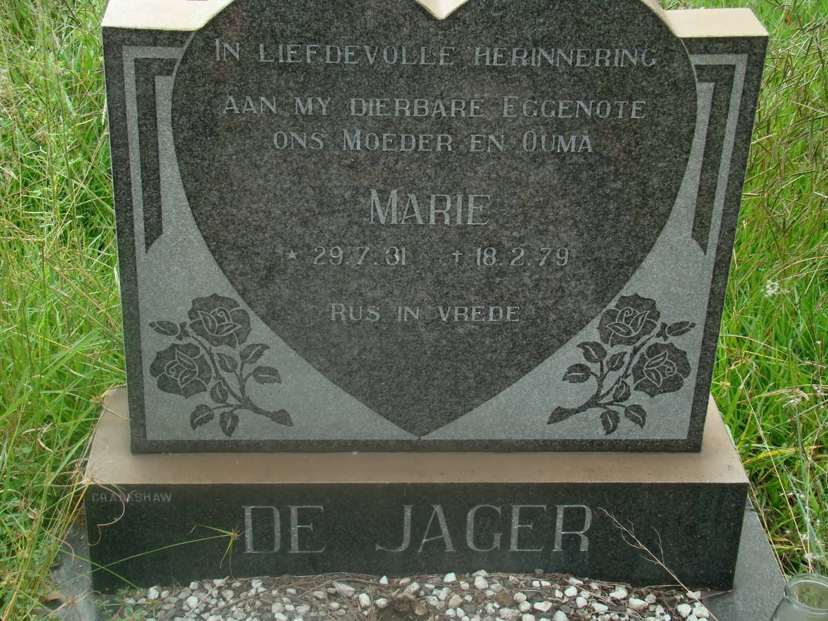 JAGER Marie, de 1931-1979