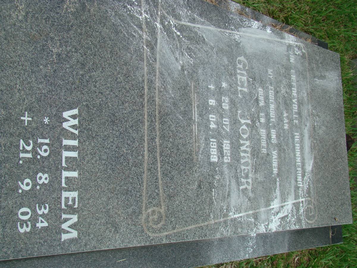 JONKER Giel 1923-1989 :: JONKER Willem 1934-2003