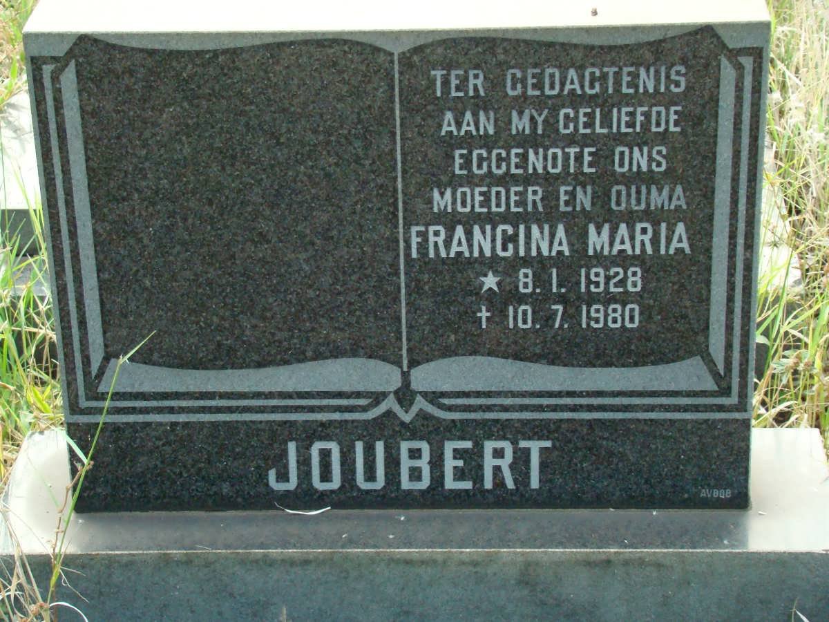 JOUBERT Francina Maria 1928-1980
