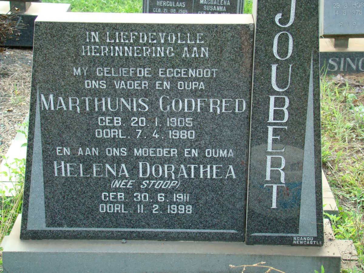 JOUBERT Marthunis Godfred 1905-1980 &amp; Helena Dorathea STOOP 1911-1998