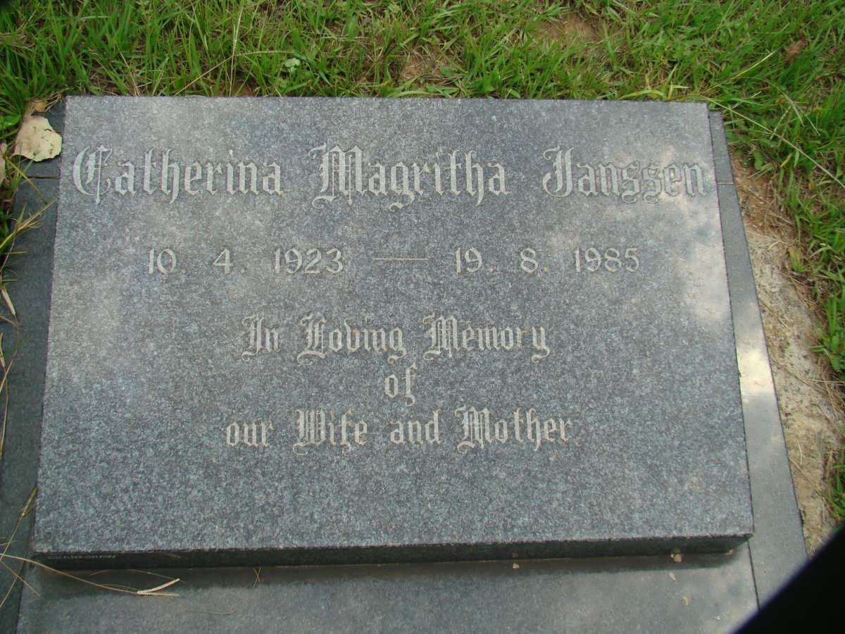 JANSSEN Catherina Magritha 1923-1985