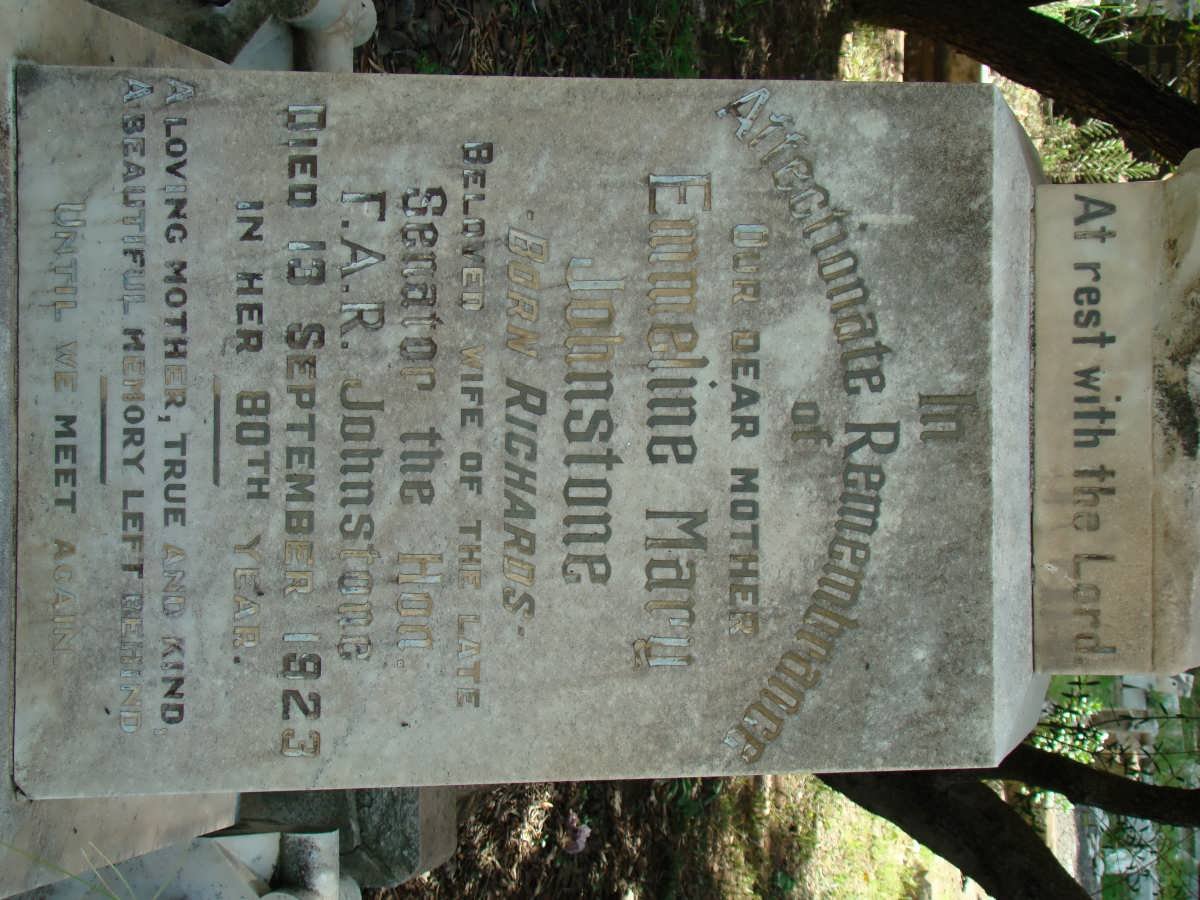 JOHNSTONE Emmeline Mary nee RICHARDS -1923