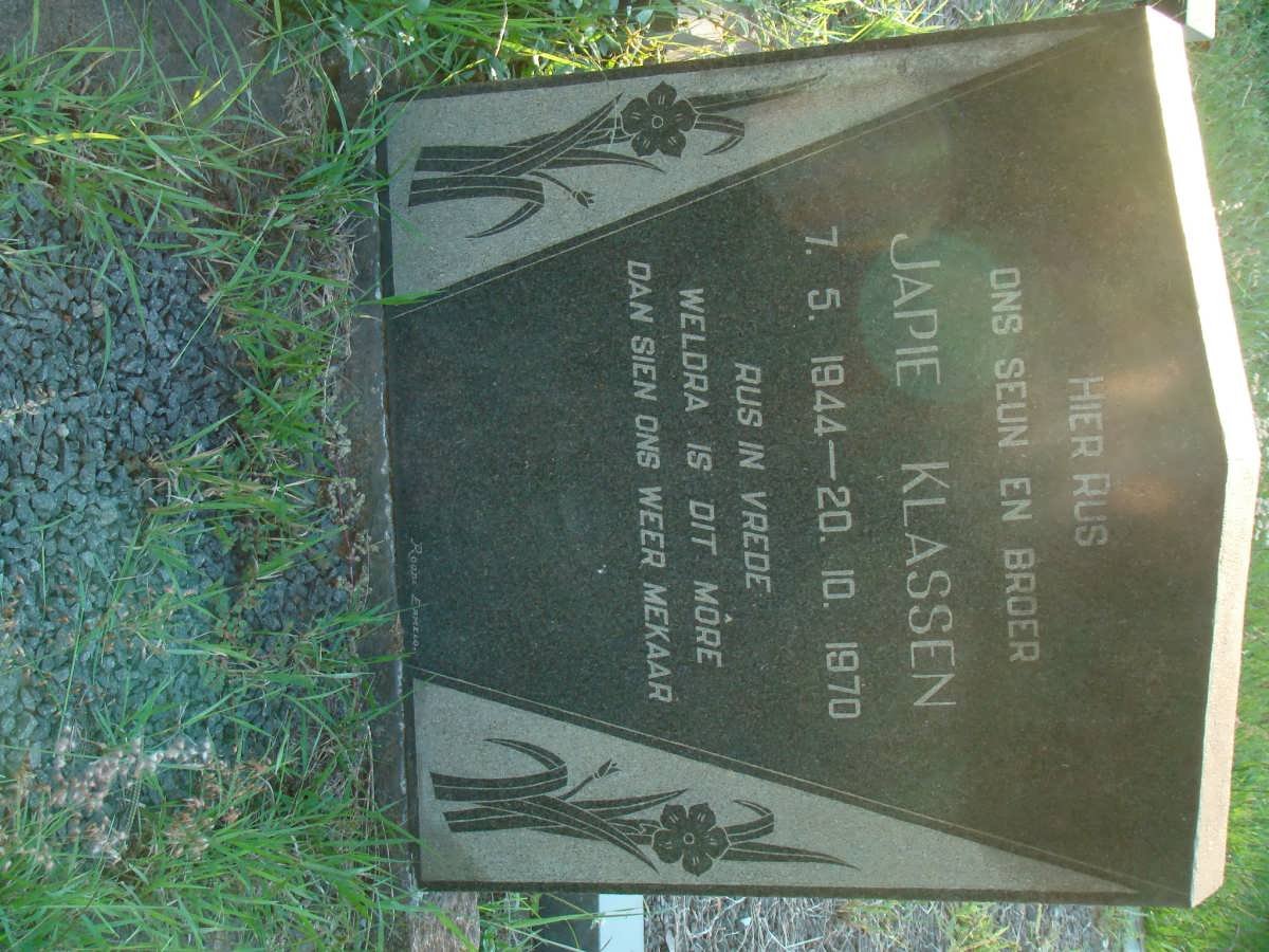 KLASSEN Japie 1944-1970
