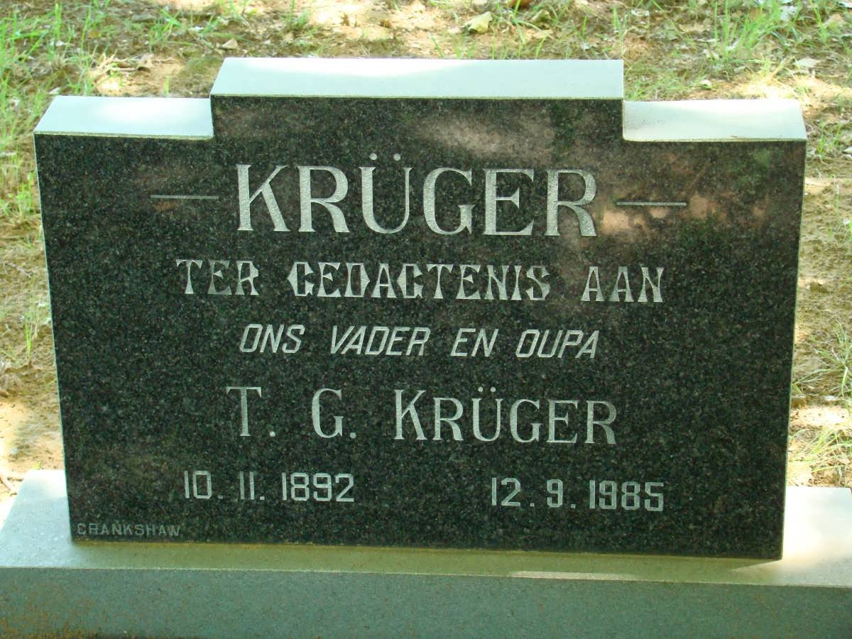 KRÜGER T.G. 1892-1985