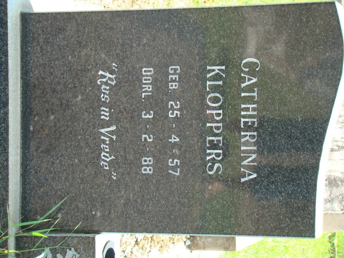 KLOPPERS Catherina 1957-1988