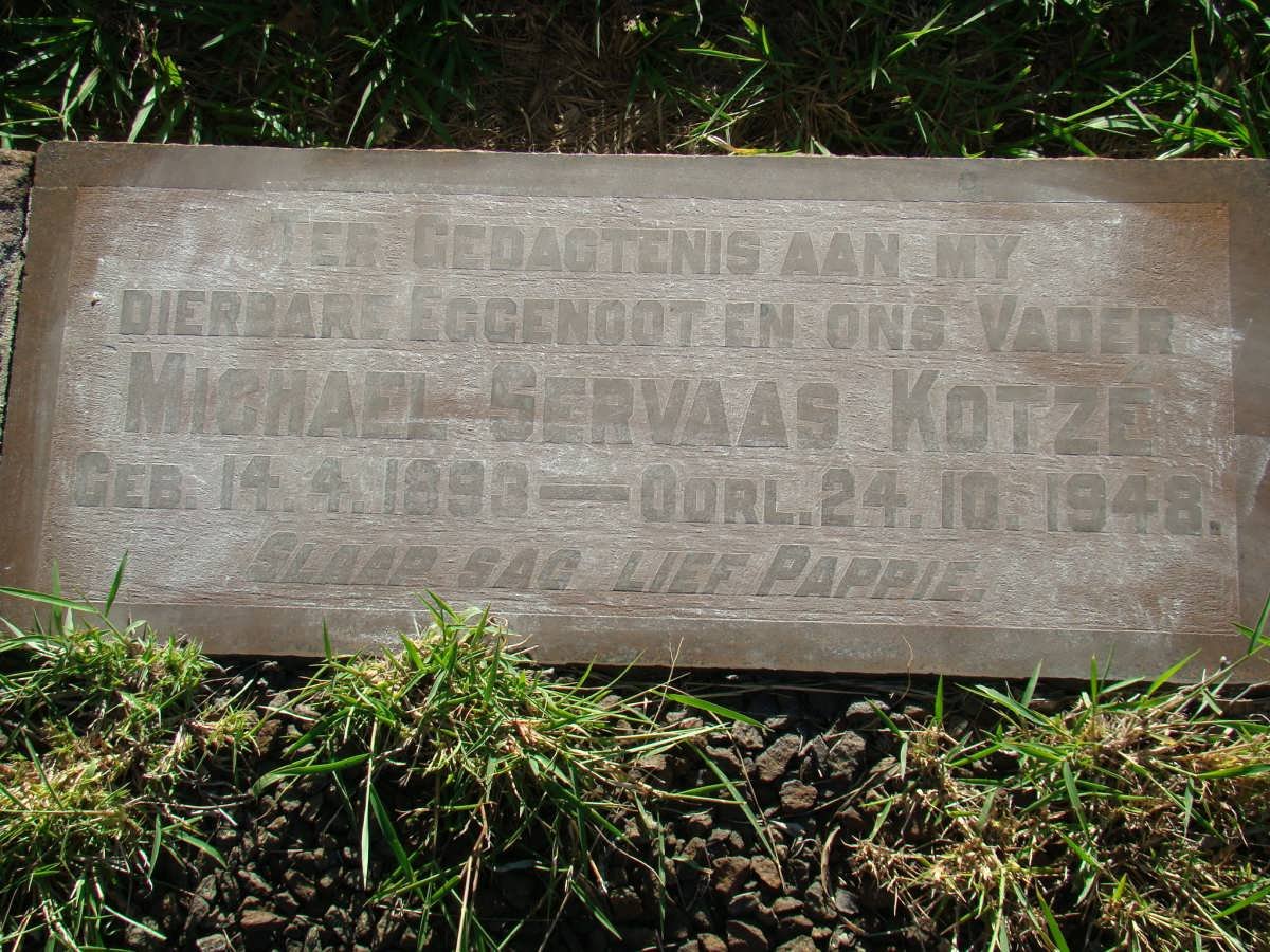 KOTZE Michael Servaas 1898-1948