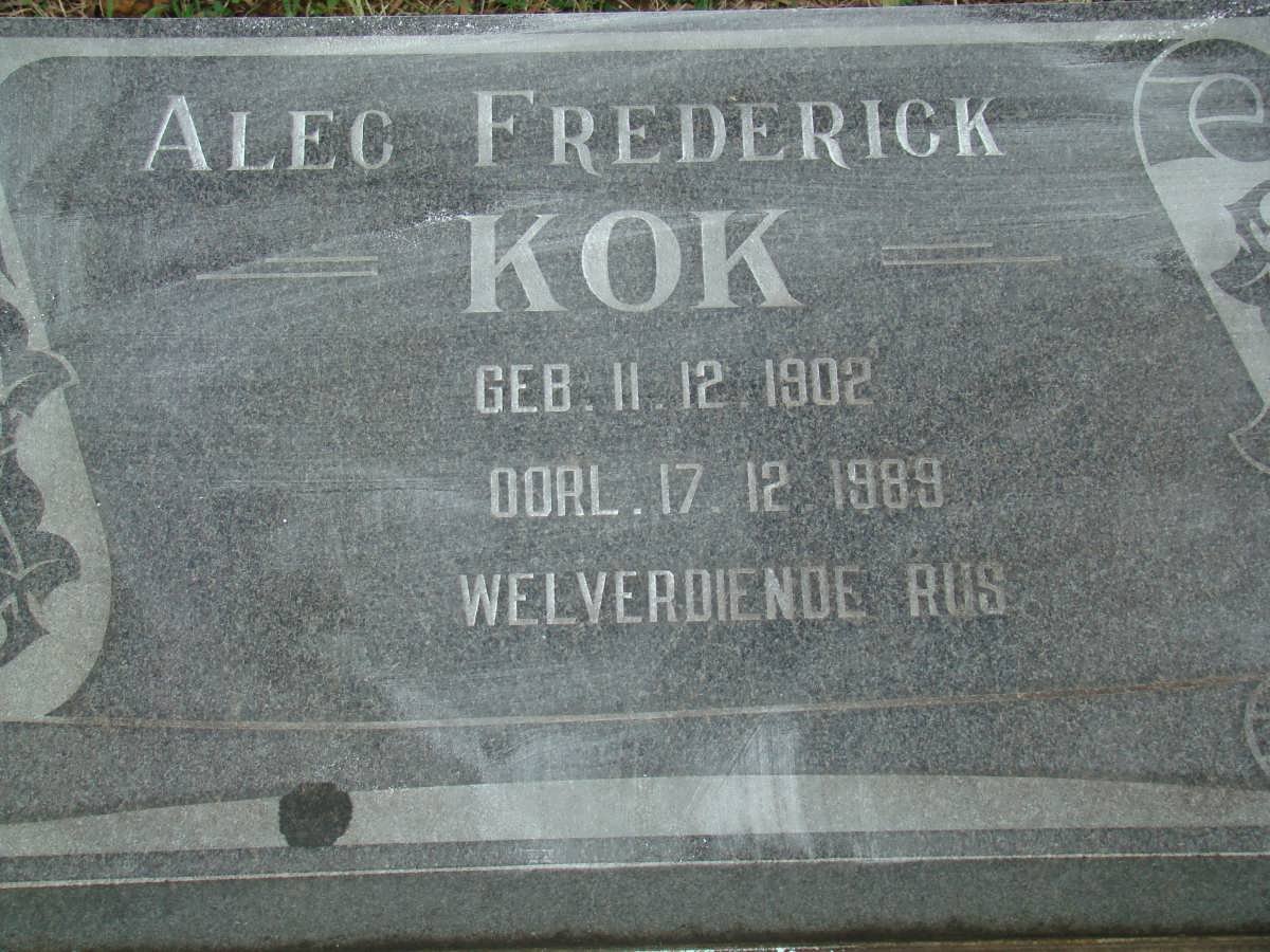KOK Alec Frederick 1902-1989