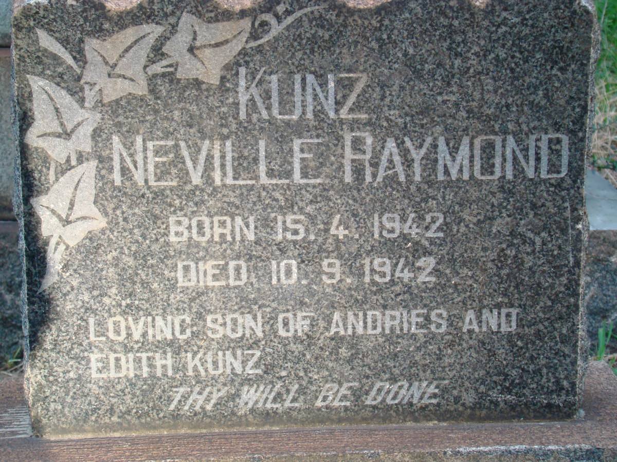 KUNZ Neville Raymond 1942-1942