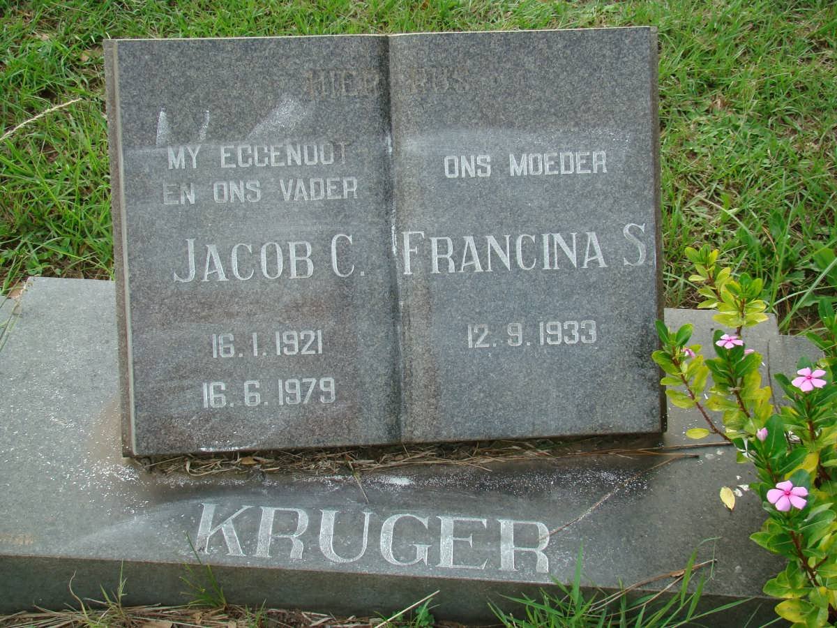 KRUGER Jacob C. 1921-1979 &amp; Francina S. 1933-