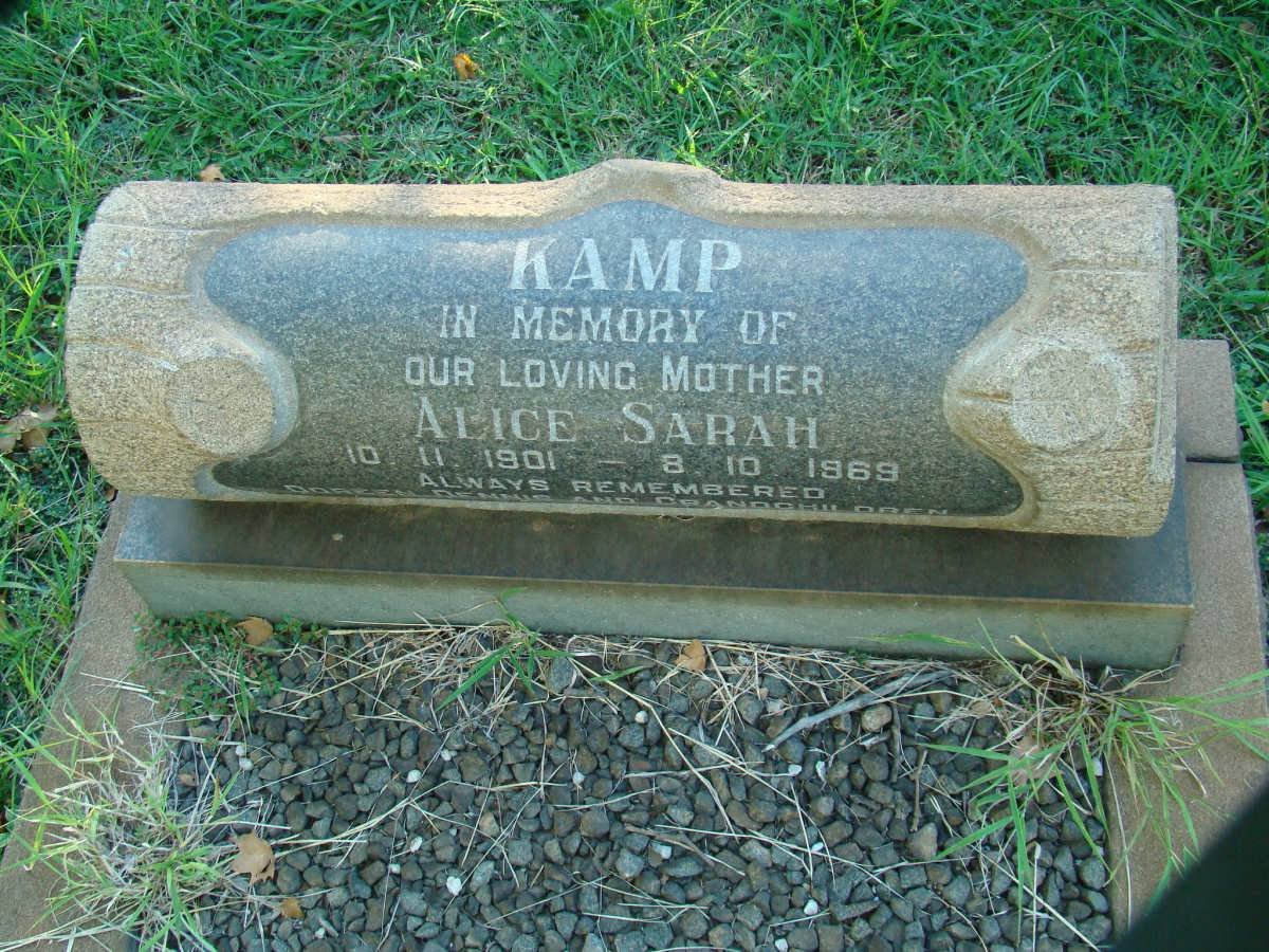 KAMP Alice Sarah 1901-1969