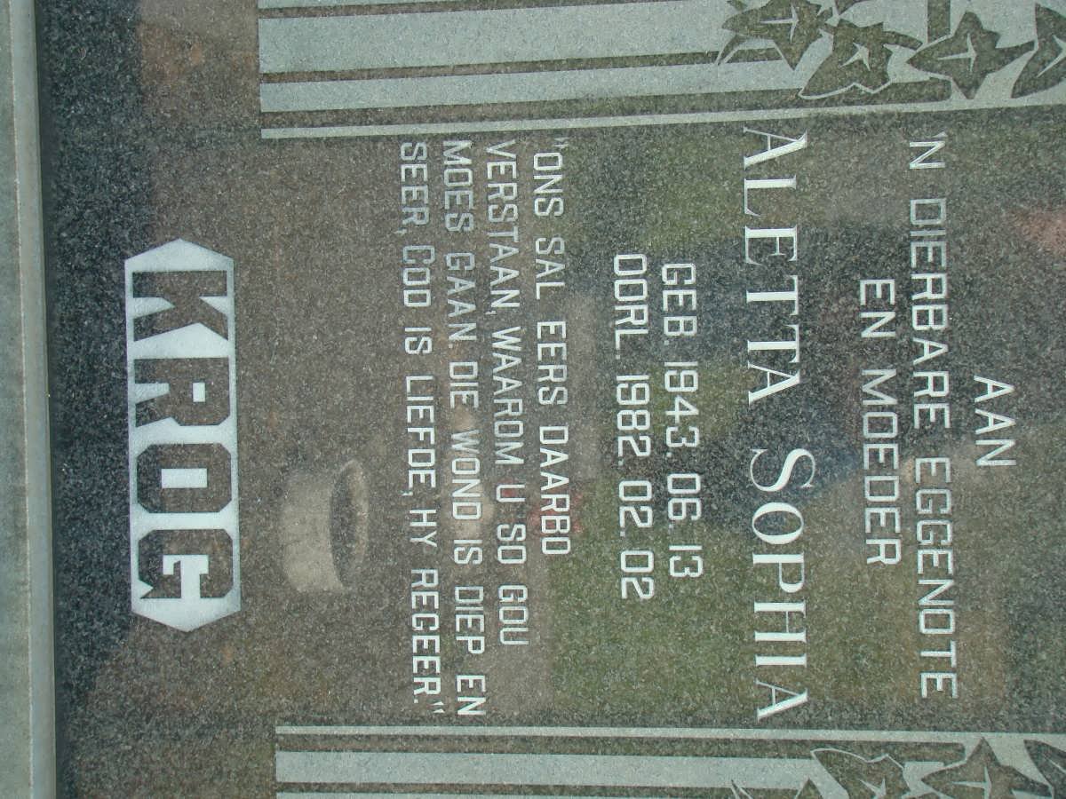 KROG Aletta Sophia 1943-1982