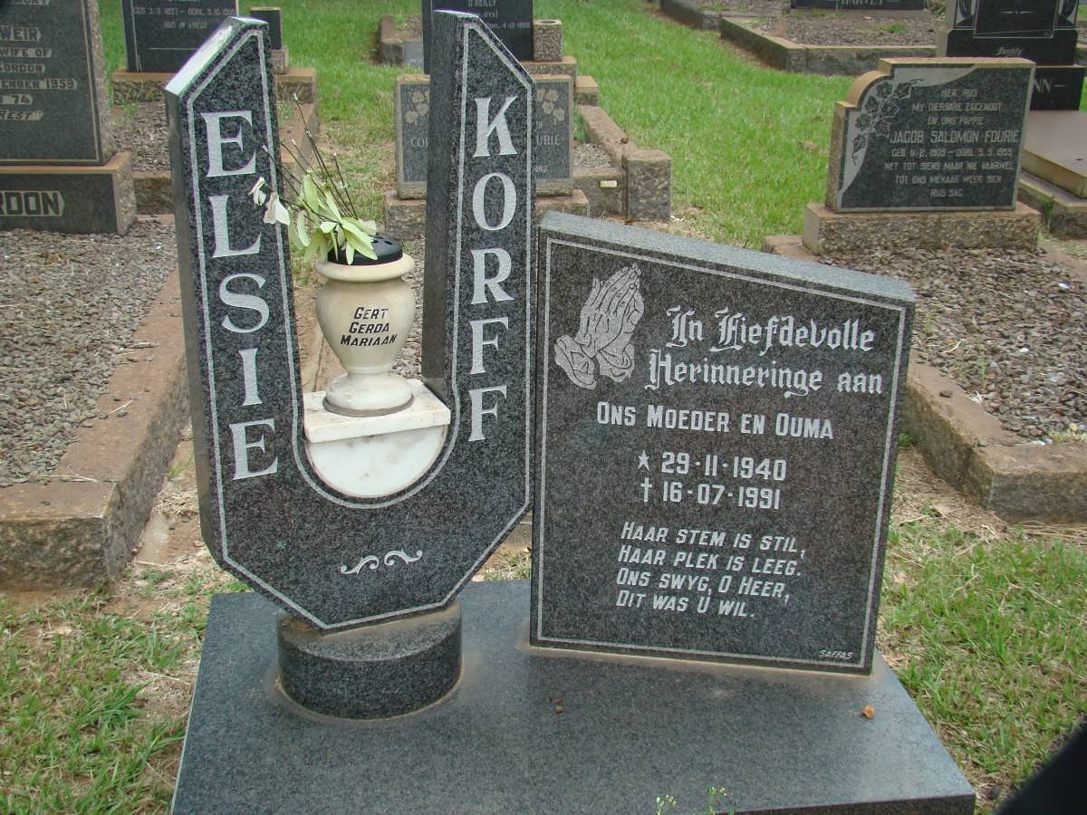 KORFF Elsie 1940-1991