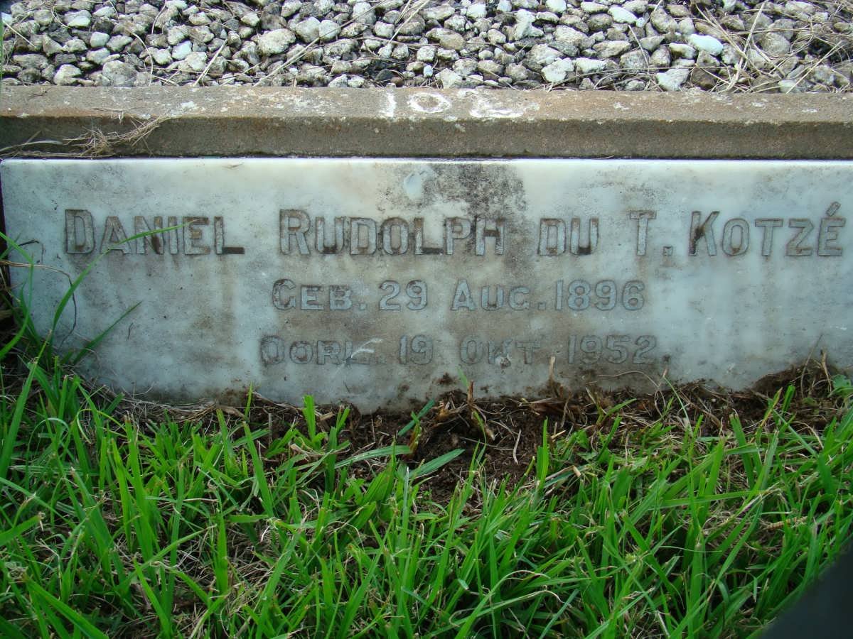 KOTZÉ Daniel Rudolf du T. 1896-1952