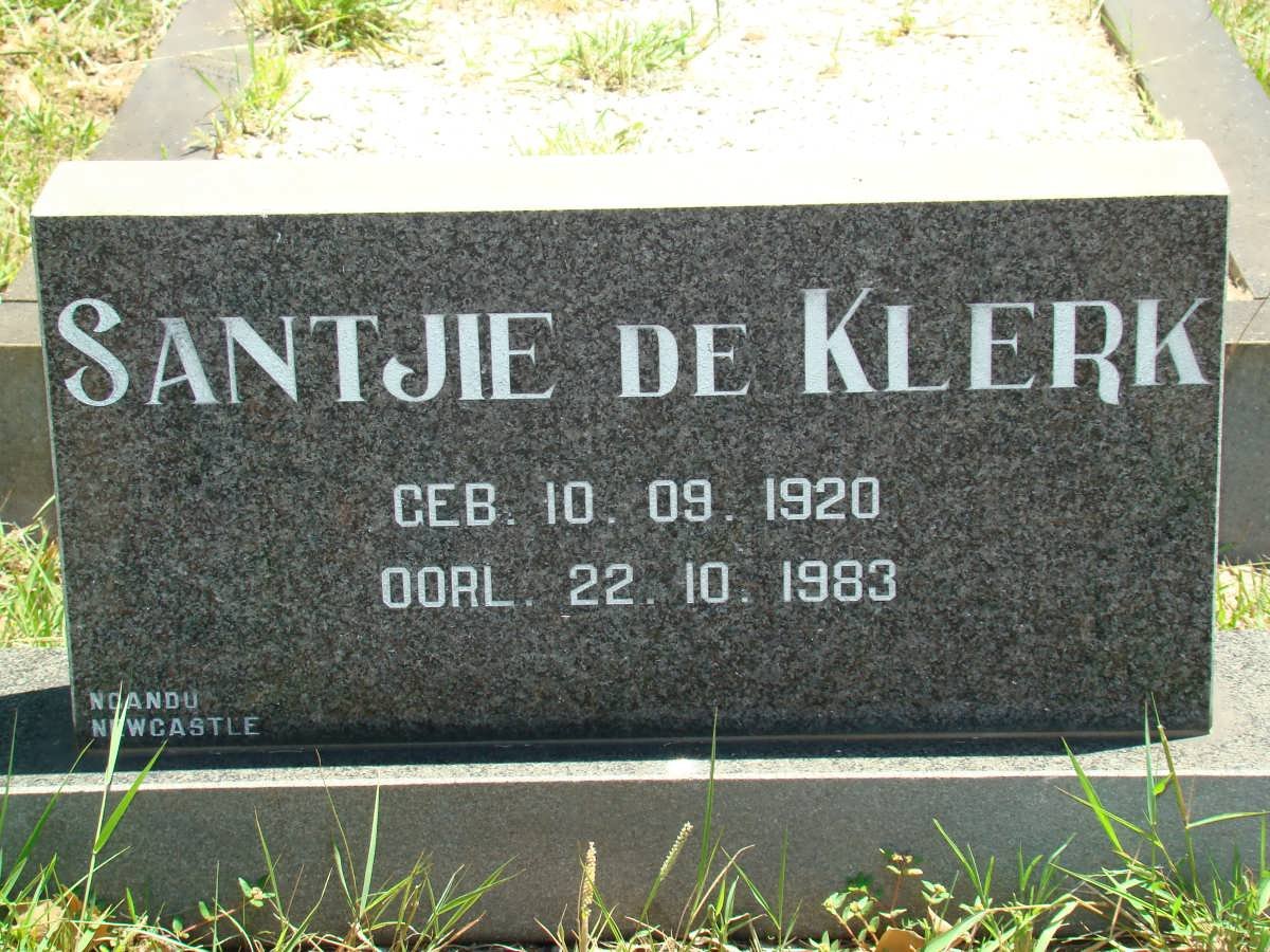KLERK Santjie, de 1920-1983