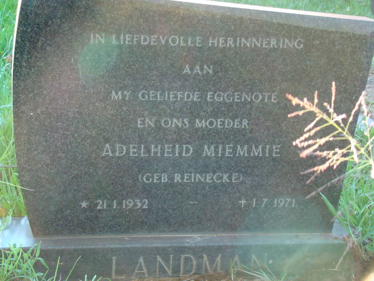LANDMAN Adelheid Miemmie nee REINECKE 1932-1971
