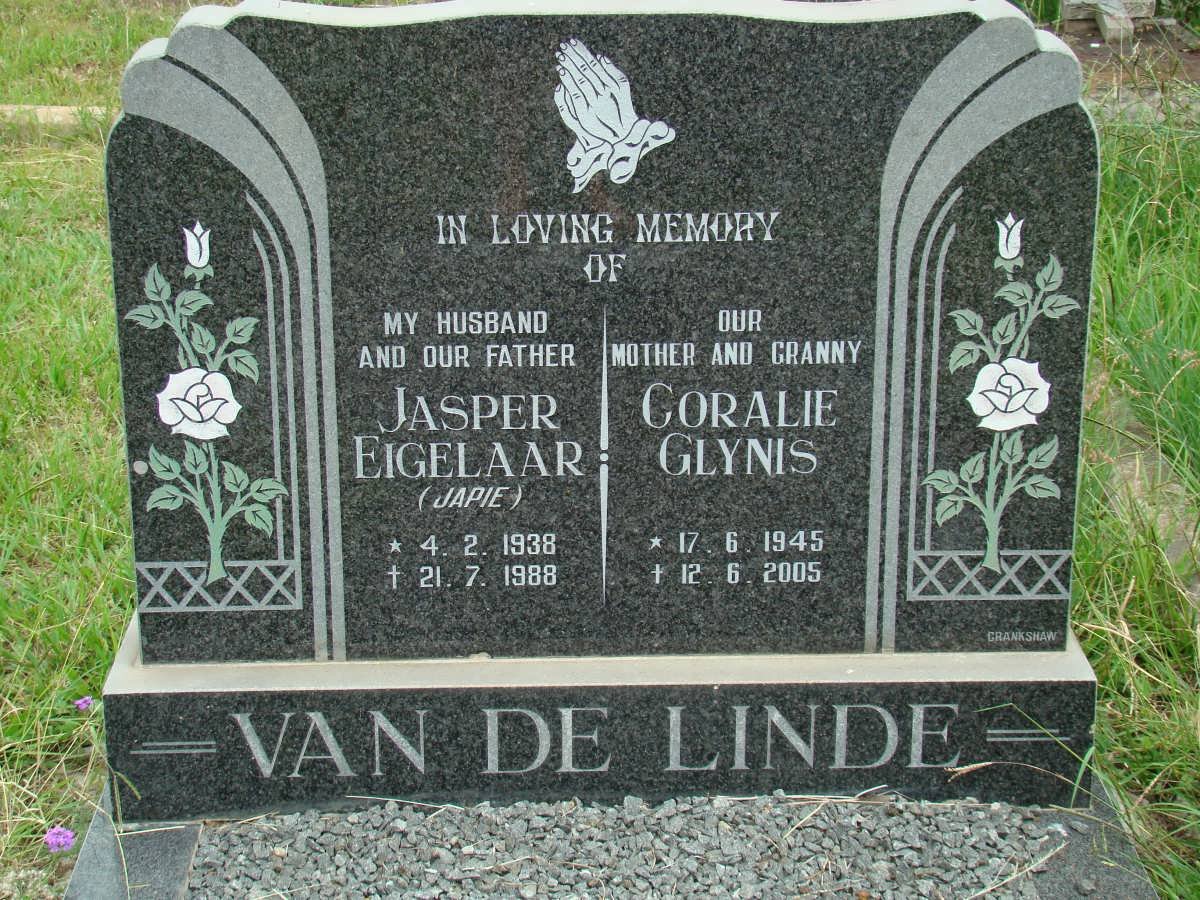 LINDE Jasper Eigelaar, van de 1938-1988 &amp; Coralie Glynis 1945-2005