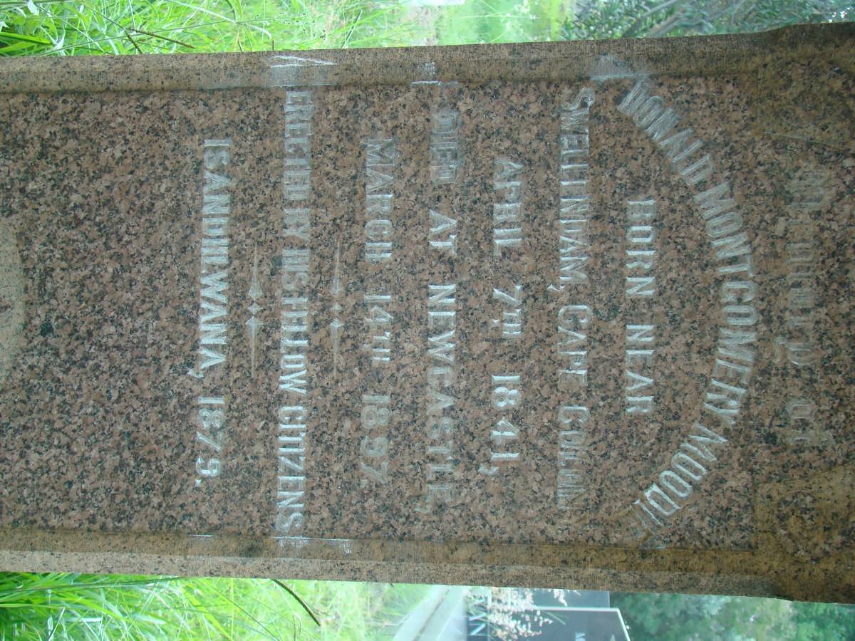 MOODIE Donald Montgomery 1841-1897