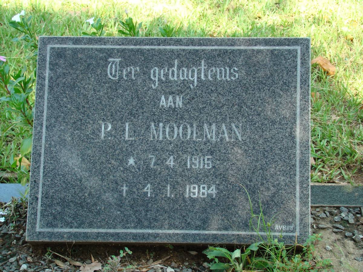MOOLMAN P.L. 1915-1984