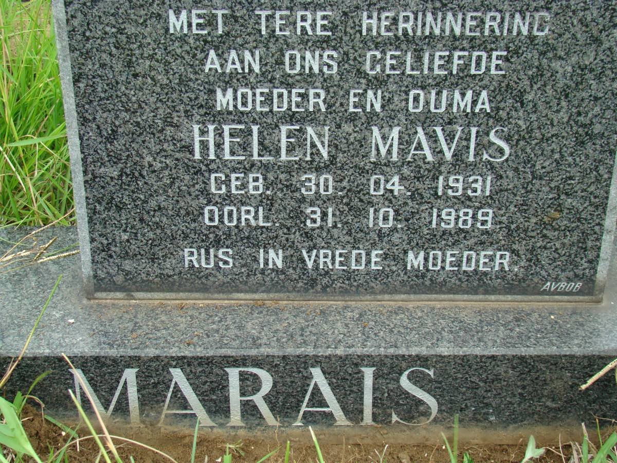 MARAIS Helen Mavis 1931-1989