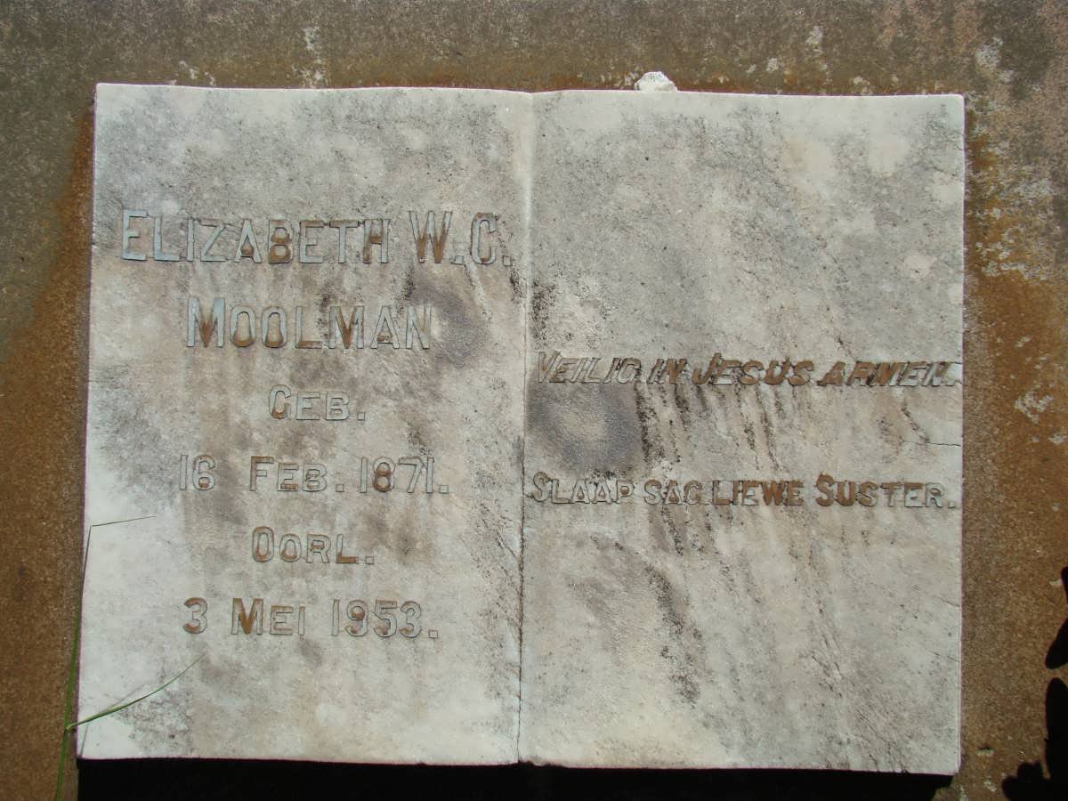 MOOLMAN Elizabeth W.C. 1871-1953