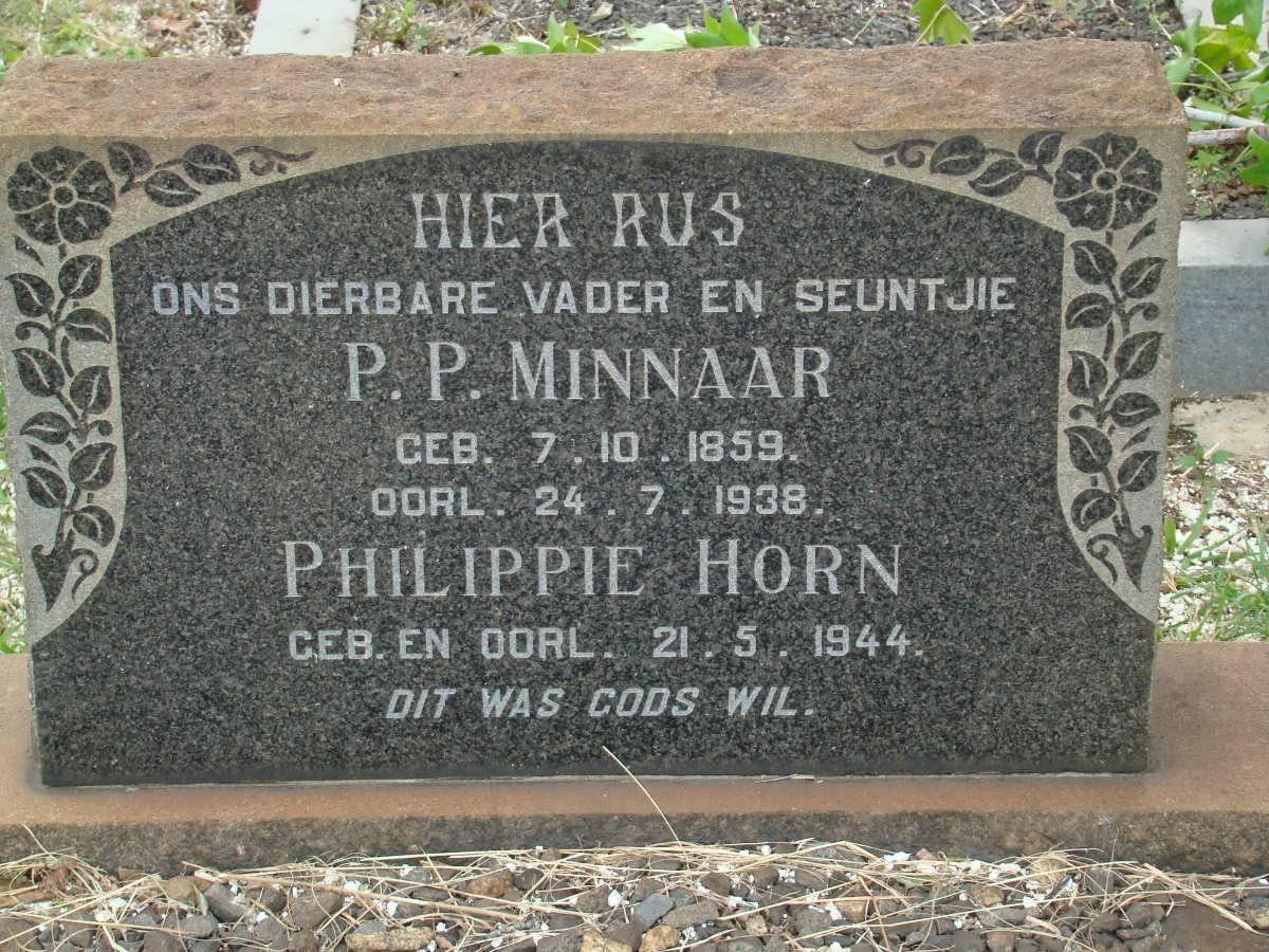 MINNAAR P.P. 1859-1938 :: HORN Philippie -1944