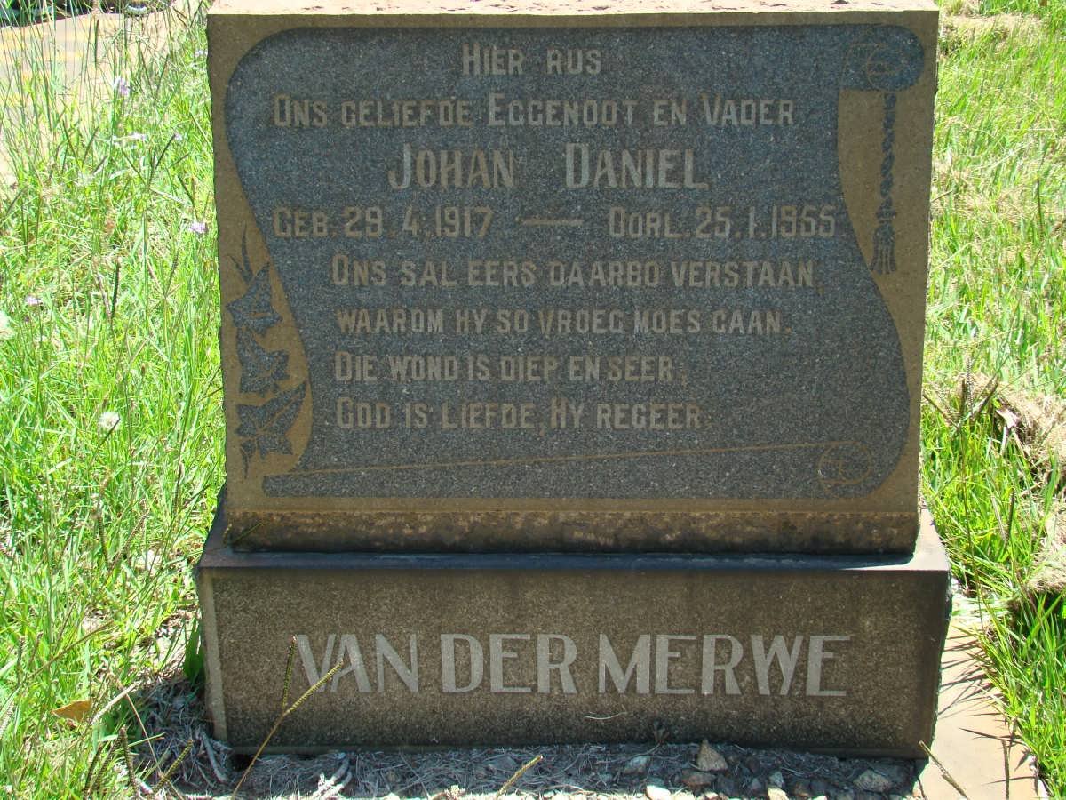 MERWE Johan Daniel, van der 1917-1955