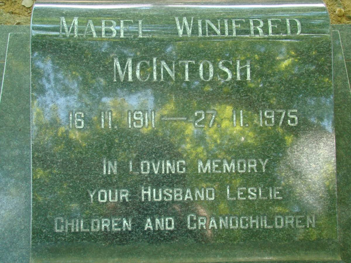 McINTOSH Mabel Winifred 1911-1975